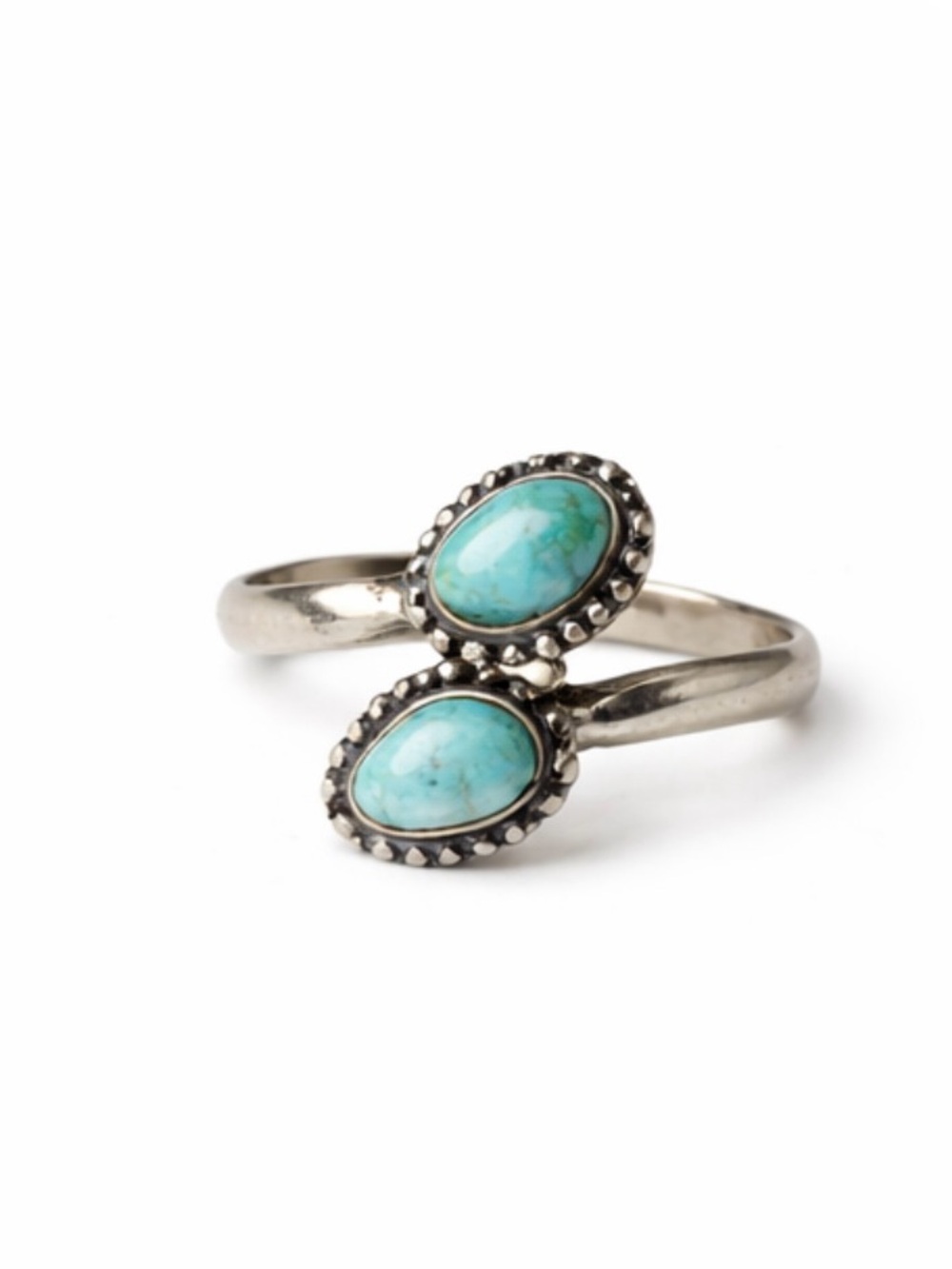 White Water Turquoise Adjustable Ring